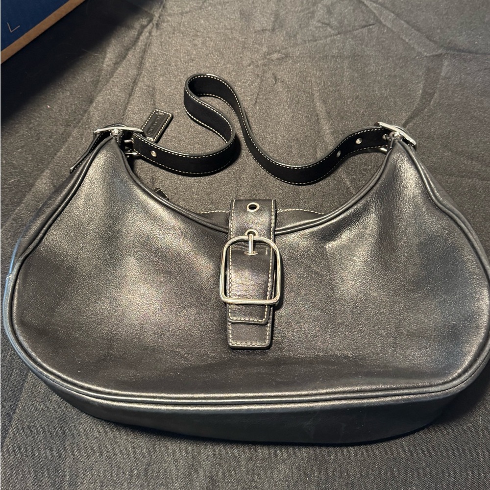 Coach Black Leather Women's Hobo Bag